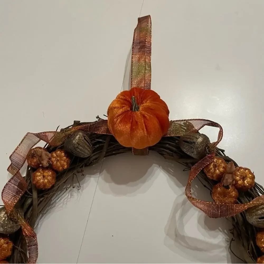 Handmade Pumpkin Truck Wreath 13